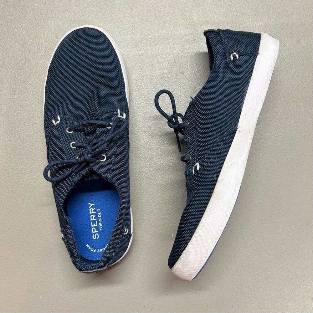 Sperry Blue Shoe Lace Up Low Top Sneaker Bodie Washable US Mens Size 7 UK Size 6